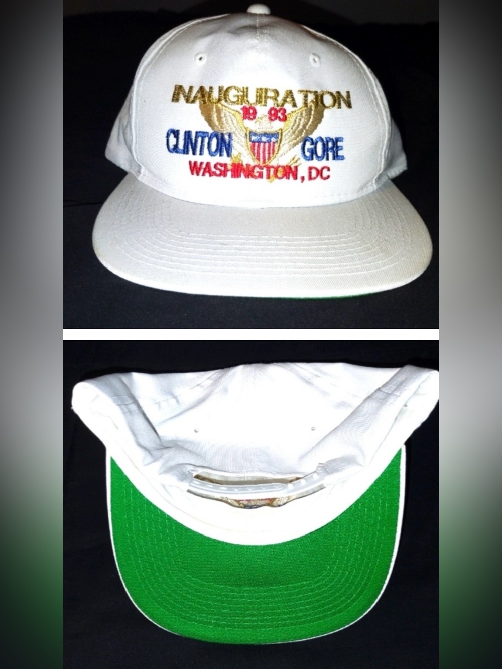 Vintage Cap 1993 Clinton Gore President Inauguration Washington DC Snapback Hat